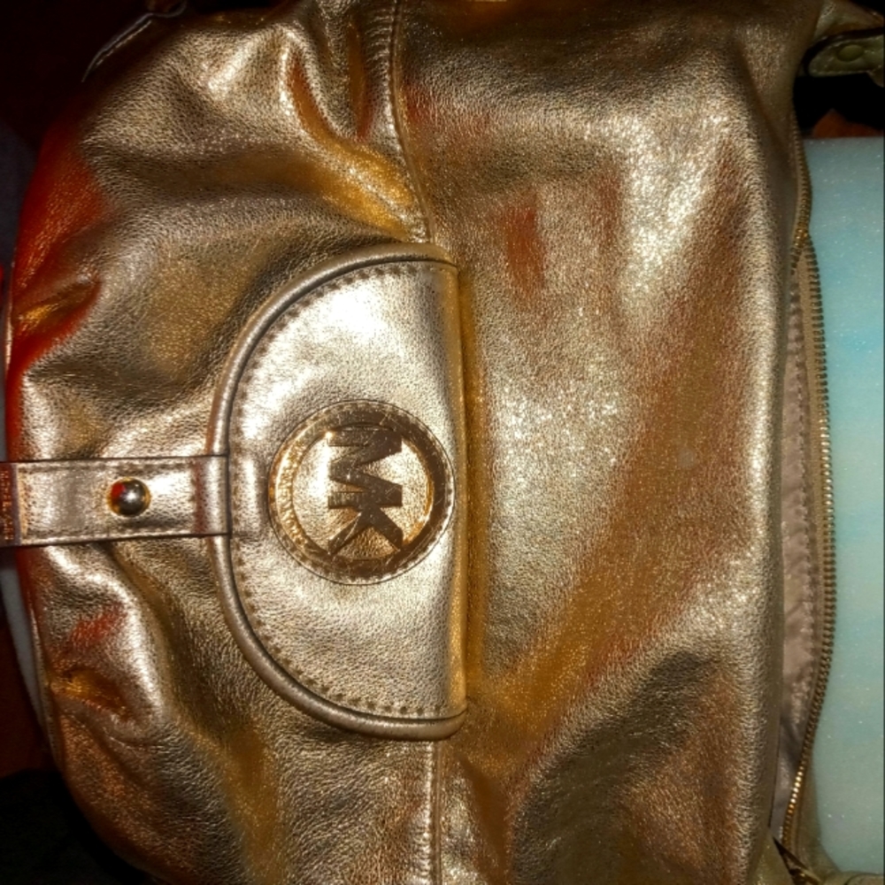 Gold Michael Kors Purse